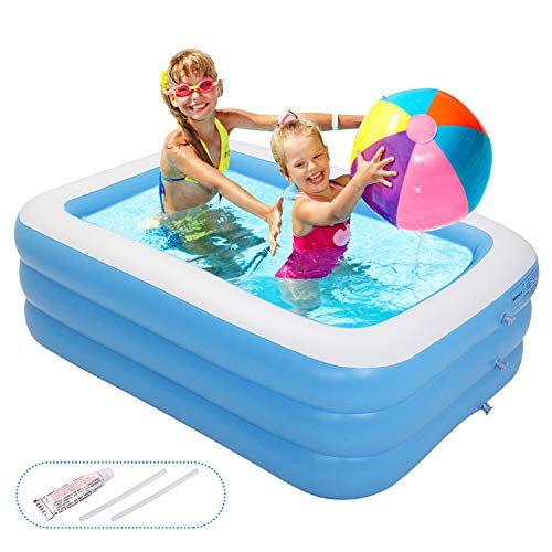 Minterest Piscina Gonfiabile Bambini Piscine gonfiabili per Bambini Family Backyard Outdoor Summer Water Game Centro di Nuoto per 12 Bambini 59 X 43 Pollici
