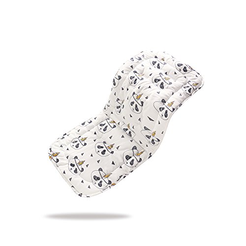 Miracle Baby Riduttore Passeggino Universale NeonatoCopriseduta per PassegginiMorbido  Reversibile in Puro Cotone Copri Seggiolino AutoInfant Cuscino Pad32 x 80cmPanda