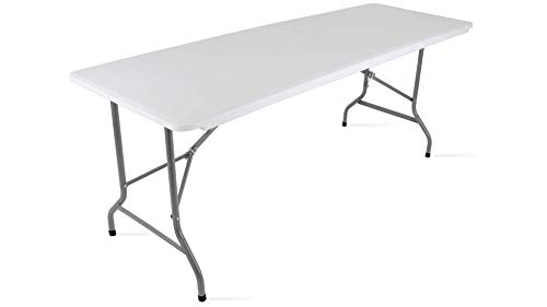 MobEventPro Tavolo Pieghevole da Campeggio 180 x 70 x 74 cm Colore Bianco