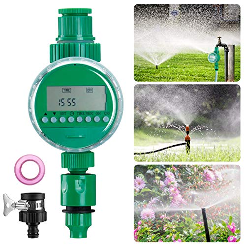 mopalwin Irrigatore Automatico Timer Irrigazione Irrigazione a Goccia con LCD Display Regolabile Programmatore per Giardino Serra Agricoltura Orto