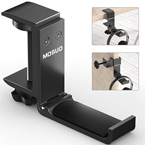 MOSUO Supporto per Cuffie Gaming Universale Porta Cuffie Regolabile Stand per Cuffie in Alluminio Pieghevole per Cuffia Sennheiser Sony AudioTechnica Bose Shure AKG Nero