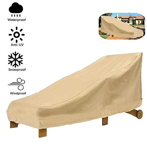 mychoose Copertura per sdraio da esterno 210D impermeabile protezione per tutte le condizioni atmosferiche 208x76x4179 cm colore Beige