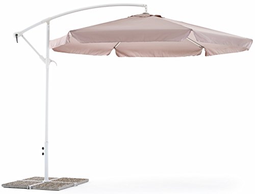 Mygarden Luna Ombrellone 3 Metri di Diametro Grigio