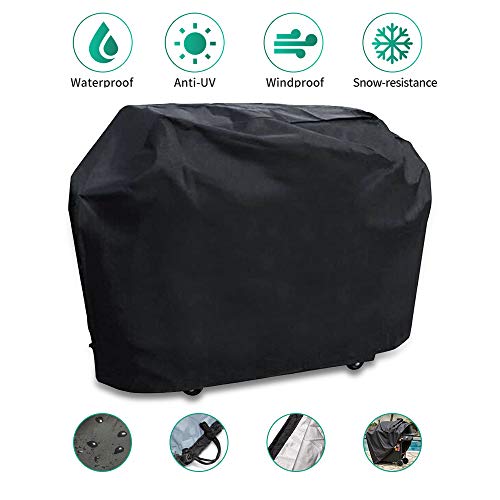 NAFFIC Copertura Barbecue Telo Copri Barbecue Antivento UV Impermeabile 210D Oxford Barbecue Protettivo Copertura per griglia a Gas Piccola per BBQ Grill 145x61x117cm