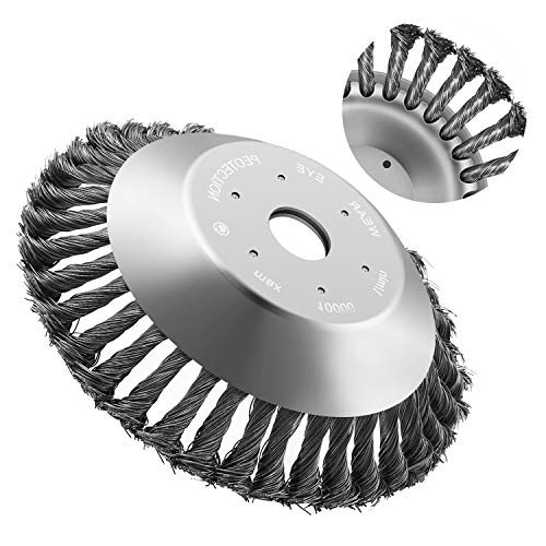 NJesBaa Spazzola Rotante per Decespugliatore Taglio Rotondo Spazzola Professionale Rimuover Erbacce con Buona stabilit 200 x 254 MM 1 Confezione