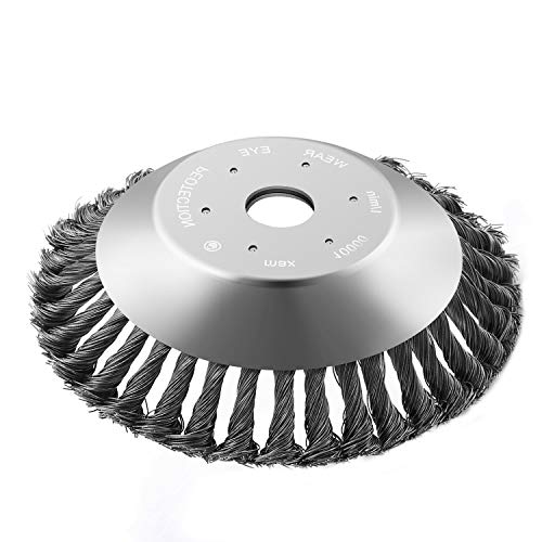 NJesBaa Spazzola Rotante per Decespugliatore Taglio Rotondo Spazzola Professionale Rimuover Erbacce con Buona stabilit 200 x 254 MM 1 Confezione