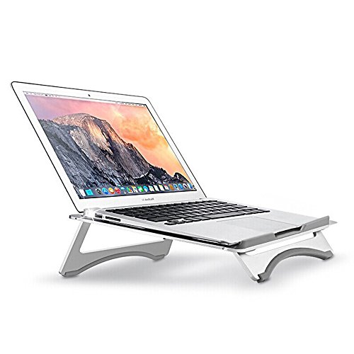Nllano Supporto per laptop pieghevole in alluminio supporto portatile per notebook ergonomico di raffreddamento supporto per supporto regolabile