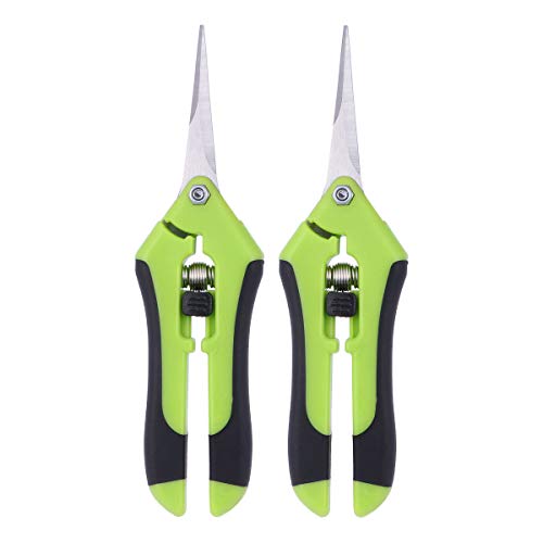 OUNONA 2 Pezzi Forbici per potare Forbice da potatura Manuale a da Giardinaggio Forbice da Taglio a Forbice Portatile da Giardino in Acciaio Inox Professionale