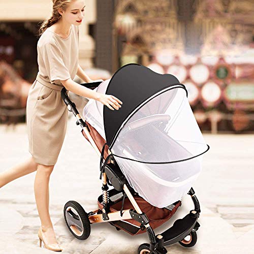 PERFETSELL Zanzariera Universale per Passeggino zanzariera per carrozzina zanzariera culla con elastico e chiusura lampo Retina antizanzare per Passeggino per Carrozzina per attivit allaperto