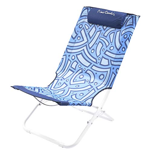 Pierre Cardin Celeste Linea Aruba Spiaggina Tolosa Sdraio Sedia Pieghevole Giardino Mare 53x49x73