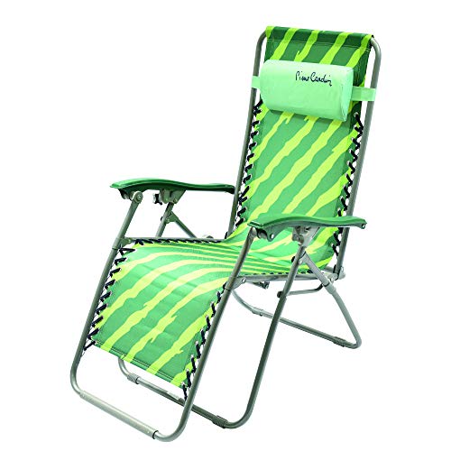 Pierre Cardin Verde Linea Haiti Sedia Sdraio Giardino gravit Zero Pieghevole 115x65x90