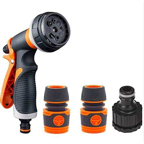 Pistola da GiardinoWENTS con 8 Funzioni di irrigazione Flusso dAcqua Regolabile Spruzzatore Manuale ad Alta Pressione per irrigazione Prato Lavaggio Auto Pet Balneazione Pulizia marciapiede
