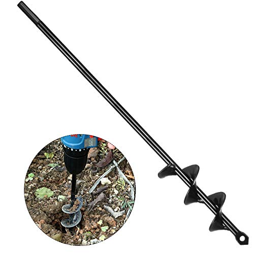 Punta Trapano a Trivella per Piantare Trapano a Spirale Fioriera Coclea Albero Esagonale Foro Ombrello Scavatrice Trivella Punte Trapano a Spirale per Terra Piante Giardino Fiore 46 x 37 cm