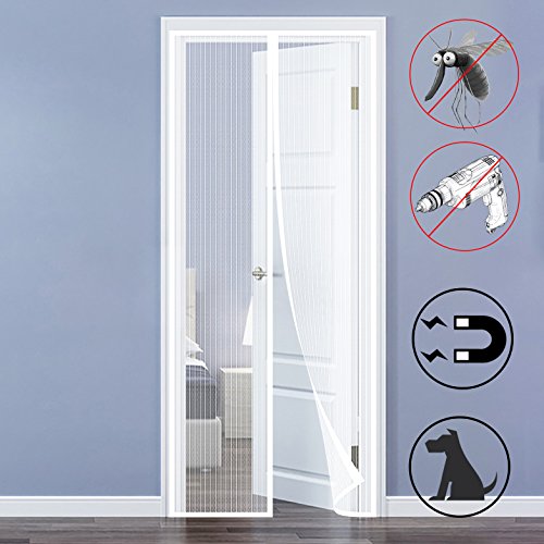 QHShop Zanzariera Magnetica per Porte Tenda Zanzariera Magnetica per Porta Automaticamente Sigilla per Impedendo agli Insetti di Entrare Porta Ingresso del Balcone Terrazzo 100 x 220cm