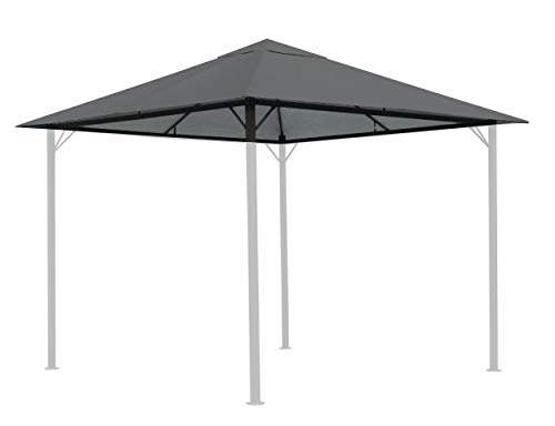 QUICK STAR Tetto di Ricambio per Gazebo da Giardino 3 x 3 m Colore Grigio