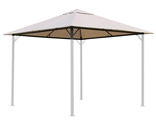 QUICK STAR Tetto di Ricambio per Gazebo da Giardino 3 x 3 m Colore Beige