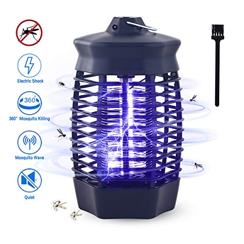 QXMCOV Zanzariera Elettrica da Interno Lampada Antizanzare Elettrico Insetticida UV Lampada Antizanzare Elettrico Contro Insetti Zanzare Mosca Falene per Uso Interno con 1 Spazzole Pulite
