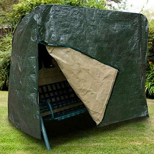 Ram Copertura per Dondolo da Giardino a 3 posti Resistente e Impermeabile con Cerniera