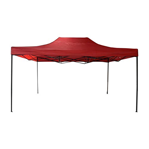 Rebecca Mobili Gazebo A Fisarmonica Rosso Metallo Poliestere con Sacca Feste Mercato Campeggio 31 x 45 x 3 mt cod RE6309