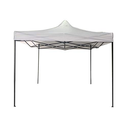 Rebecca Mobili Gazebo Tendone A Fisarmonica Bianco Metallo Poliestere Terrazzo Giardino Mercato 31 x 3 x 3 mt cod RE6303