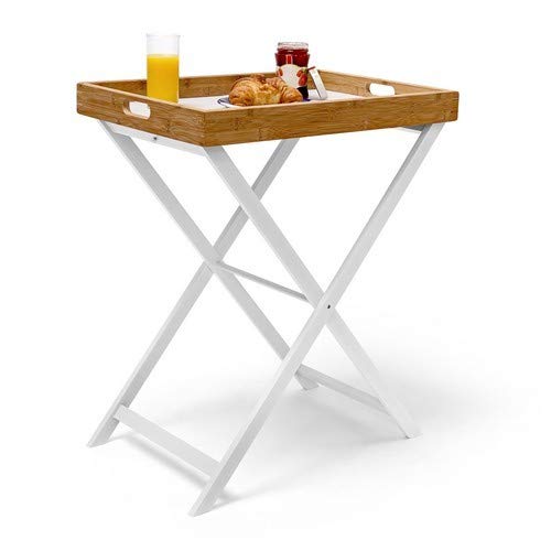 Relaxdays 10019176 Tavolino Portatile Legno Multicolore 60x40x72 cm