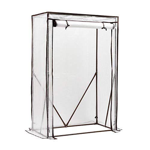 Sekey Serra da Giardino per Piante pomodori Telaio in Acciaio zincato 100x50x150cm Bianco