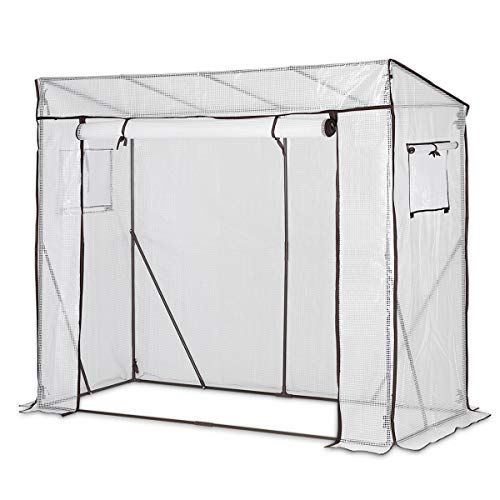 Sekey Serra per Coltivazione Pomodori in Formato XL Modello Tamara Serra da Giardino per Piante pomodori Telaio Bianco 200x77x146170cm