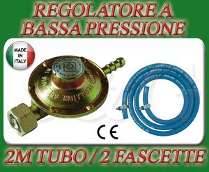 S G REGOLATORE Bassa Pressione CUCINE STUFE Barbecue Gas 2M di Tubo 2 Fascette garantito Group