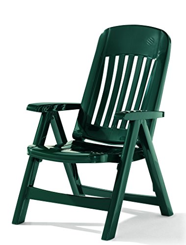 Sieger 828 S KT Contessa Poltrona Multiposizione Regolabile Dossier Verde Smeraldo Sintesi di Resina 66 x 65 x 108 cm