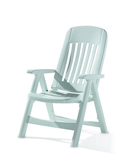 Sieger 828  W KT Contessa Poltrona Multiposizione Regolabile Dossier Sintesi di Resina Bianca 66 x 65 x 108 cm