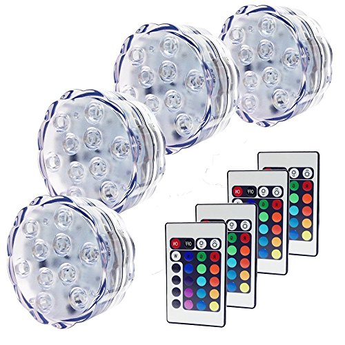 Sommergibile Luce LED RGB ALED LIGHT Luci Piscina Impermeabile LED Luci Subacquee con Telecomandi Laghetto di Notte Luci Decorazione per Piscina Festa Cerimonia Nuziale Halloween Partito Fish Tank