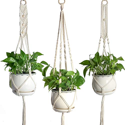 Soonhua vaso per piante in macram da appendere per interni per casa giardino ufficio confezione da 3