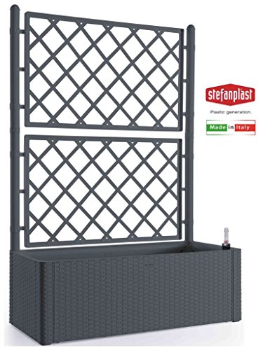 Stefanplast STF641 Fioriera Deluxe con Spalliera Grigio