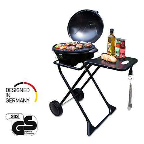 SUNTEC Barbecue Braciere Elettrico BBQ Cofano Amovibile con Indicatore di Temperatura Termostato Regolabile Max 2400 W BBQ9493