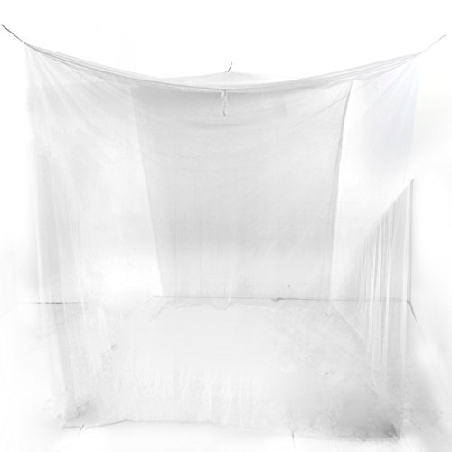SurePromise Zanzariera Letto Zanzariera a Quattro PorteBaldacchino del Letto Universale per Letto di Tutte Le Dimensioni Zanzariera Bianca