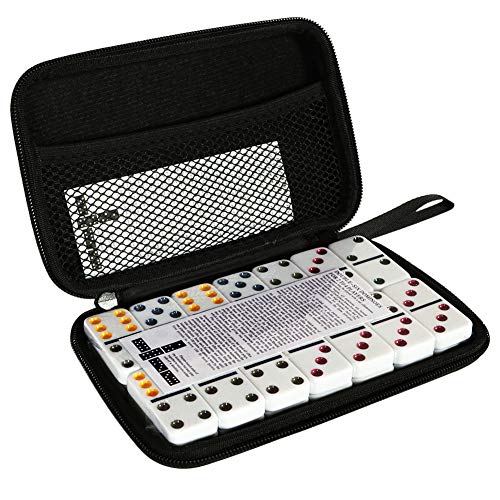 Tacobear Domino Gioco Bambini Domino Doppio 6 con 28 Pietre e Borsa Domino Giochi per Famiglie Giochi da Tavolo