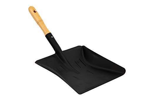 TDBS The Dustpan and Brush Store Pala per carbone in metallo resistente 229 cm per camino polvere cenere con manico in legno