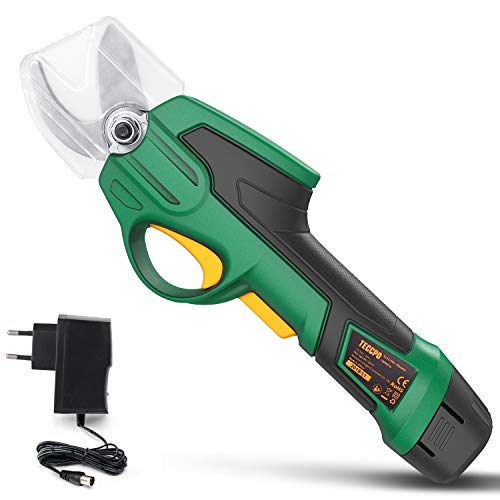 TECCPO Cesoie da Giardino 72V Forbici a Batteria 1522mm Diamerto di Taglio Forbici Giardino Cesoie Elettrica con Caricabatterie TDPR01G