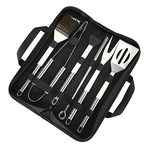 TEENO Utensili Barbecue Set Barbecue Accessori in Acciaio Inossidabile Utensili da Barbecue allaperto alla griglia