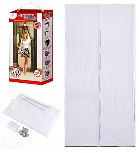 Tenda Zanzariera Magnetica standard colore Bianca 120x230 Euronovit EN23797