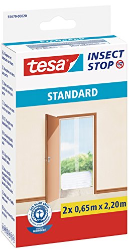 Tesa TE556790002003 Insect Stop Zanzariere Attacca e Stacca Standard per Porte Bianco 065 x 22M