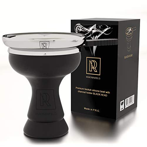 Testa in silicone per narghil  Testa in silicone con inserto per caminetto modificato nero  senza aria esterna bocchino igienico personale filtro a doppia testa per la gestione del calore