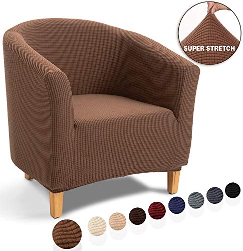 TIANSHU Poltrona da Cocktail Chesterfield Fodere coprisedia Elasticizzato Jacquard Antiscivolo 1Pezzo Fodere coprisedia Tub Chair CopridivanoTub Chaircaff
