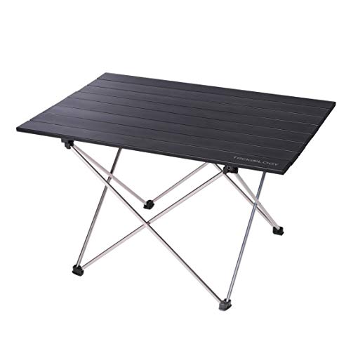Trekology Tavolino Portatile da Campeggio con Piano in Alluminio Tavolo Pieghevole con Coperchio Rigido con Borsa per Picnic Campeggio Spiaggia Barca utile per Mangiare e Cucinare