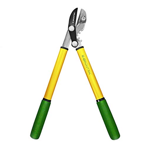 Troncarami Cesoie Potatura Giardinaggio GRIZZLY di GRNTEK Forbice a Incudine 470mm con cricchetto doppia ghiera