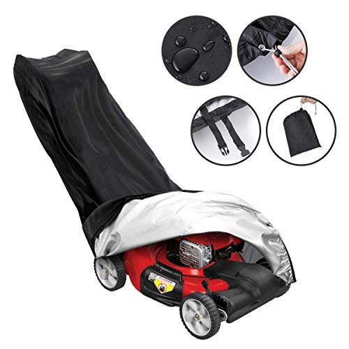 Tvird Coperture per TagliaerbaFalciatrice per Poliestere 210D con Coulisse e Borsa per la OnservazioneImpermeabileAntipolverePioggiaNeveUVAdatto a Tutte Le Stagioni 191 x 67 x 58 5 cm