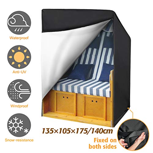 Tvird Copri Copertura Cover Protezione per Dondolo a Sedia 210D Oxford ImpermeabileCopertura Dondolo 3 Posti ImpermeabileUVcon Borsa per Il Trasporto175X140x135x105 cm
