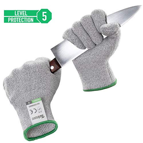 Twinzee Guanti Anti Taglio  Protezione di Livello 5 ad Alte Prestazioni Grado Alimentare Certificato EN 388 1 paio Small