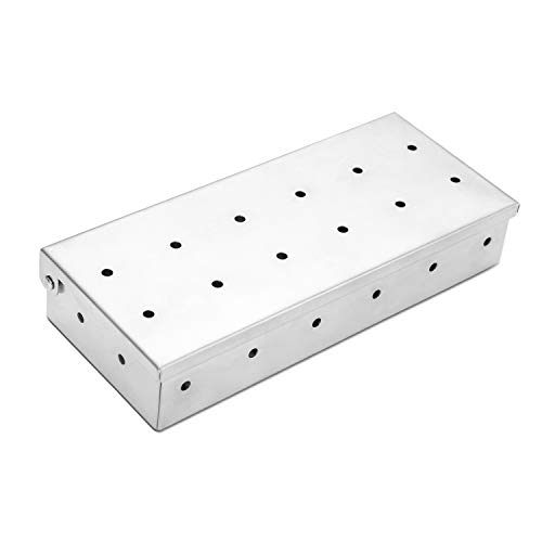 Ulikey BBQ Affumicatore in Acciaio Inox Smoker Box Aroma Box Accessori pper Barbecue a Gas e Barbecue a Carbonella