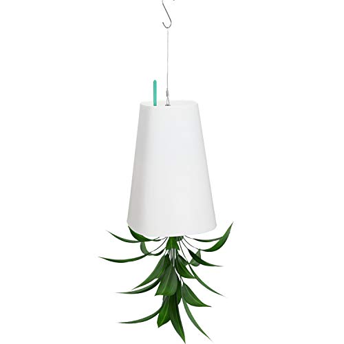 Ulikey Sky Planter Vaso da Appendere sotto sopra Vaso da Fiori Pianta in Plastica per Appendere Giardino di casa Ufficio Appeso pentola pianta Coperta Decorazione Esterna Bianco